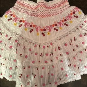 Love shack fancy mini skirt with bows